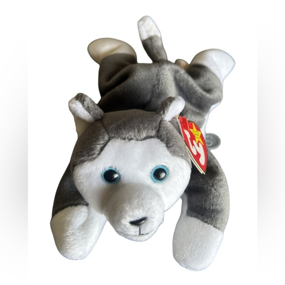 NWT Ty Beanie Babies Nanook The Husky Rare And Retired With Matching Teenie Baby - Picture 2 of 10